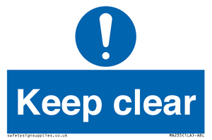 keep clear